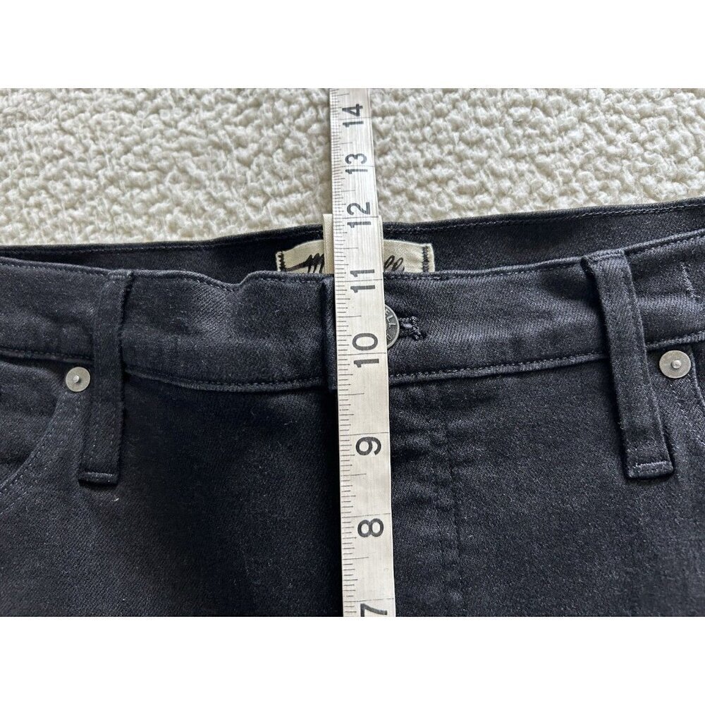 Madewell Womens Mid-Rise Full Length Kick Out Black Denim Jeans Size 32 - Picture 11 of 15